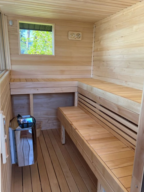 Sauna i haven på Vestkysten