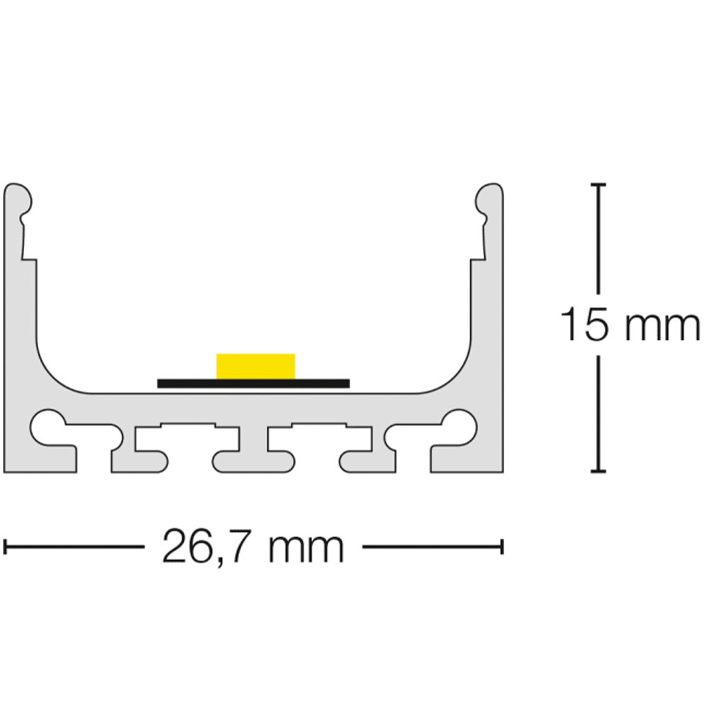 SLC Pro alu profil 2m - Billede 6